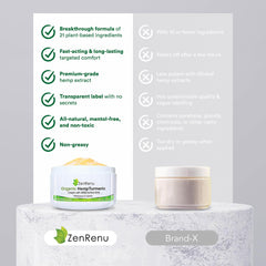 Zenrenu arnica turmeric helichrysum ingredients close-up highlight natural support.