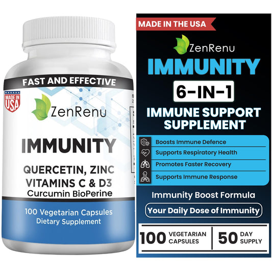 Zenrenu Immunity Quercetin bottle pour for daily immune support
