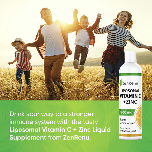Zenrenu liposomal vitamin C zinc liquid dropper for precise dosing
