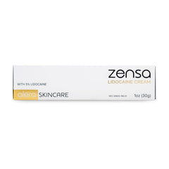 Zensa Numbing Cream 30g tube ready for on-the-go relief beside a calendar.