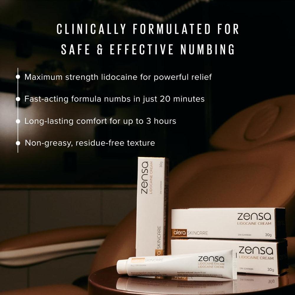 Texture of water-based, non-greasy Zensa Numbing Cream