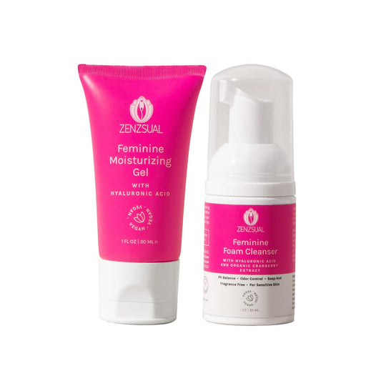 ZENZSUAL feminine foam cleanser bottle for daily cleansing and pH balance