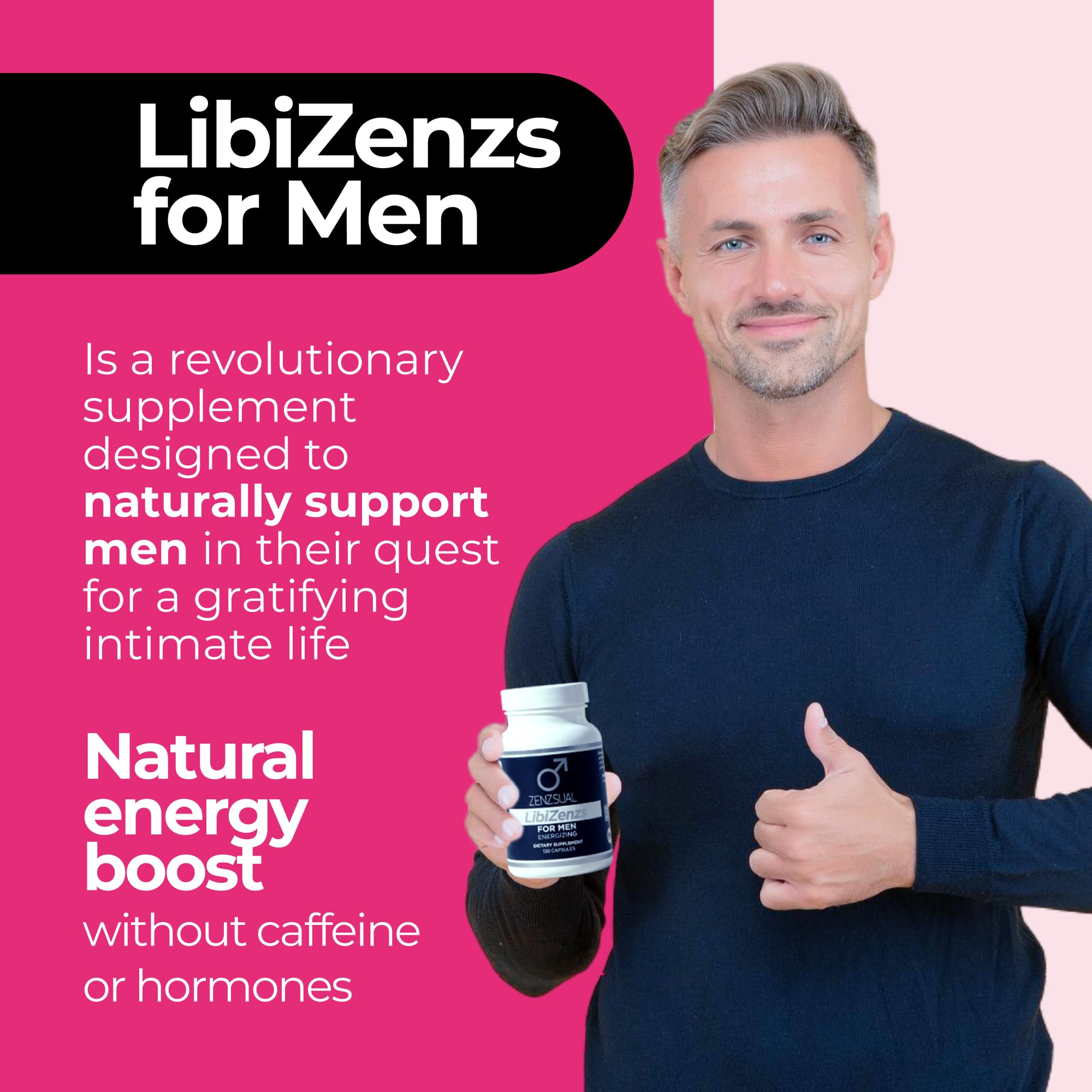 ZENZSUAL LibiZenzs Men herbs maca and ashwagandha blend for energy
