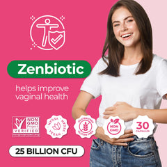 ZENZSUAL Zenbiotic capsules in a bottle for vegan-friendly daily support