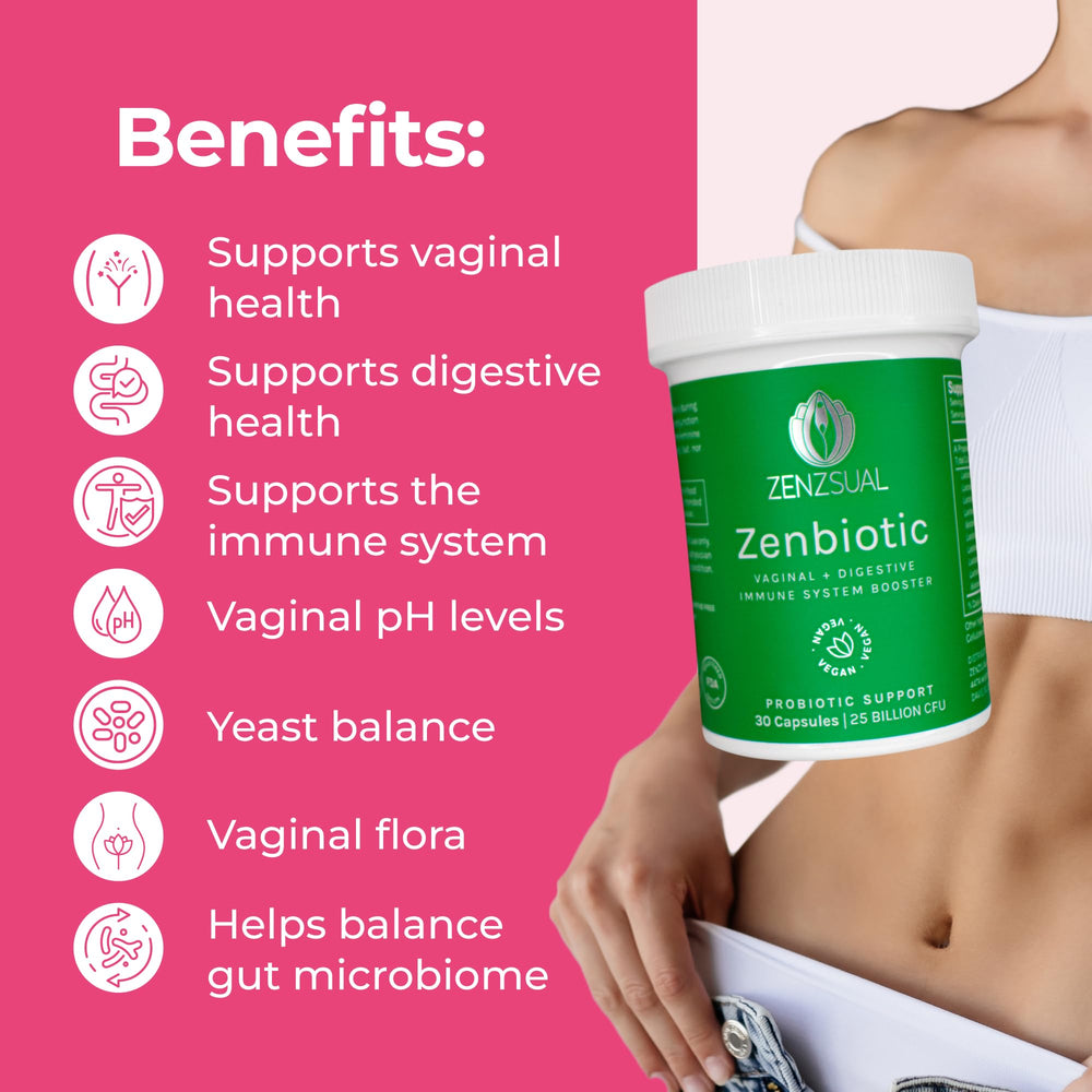 ZENZSUAL Zenbiotic vaginal health promotes pH balance and odor control