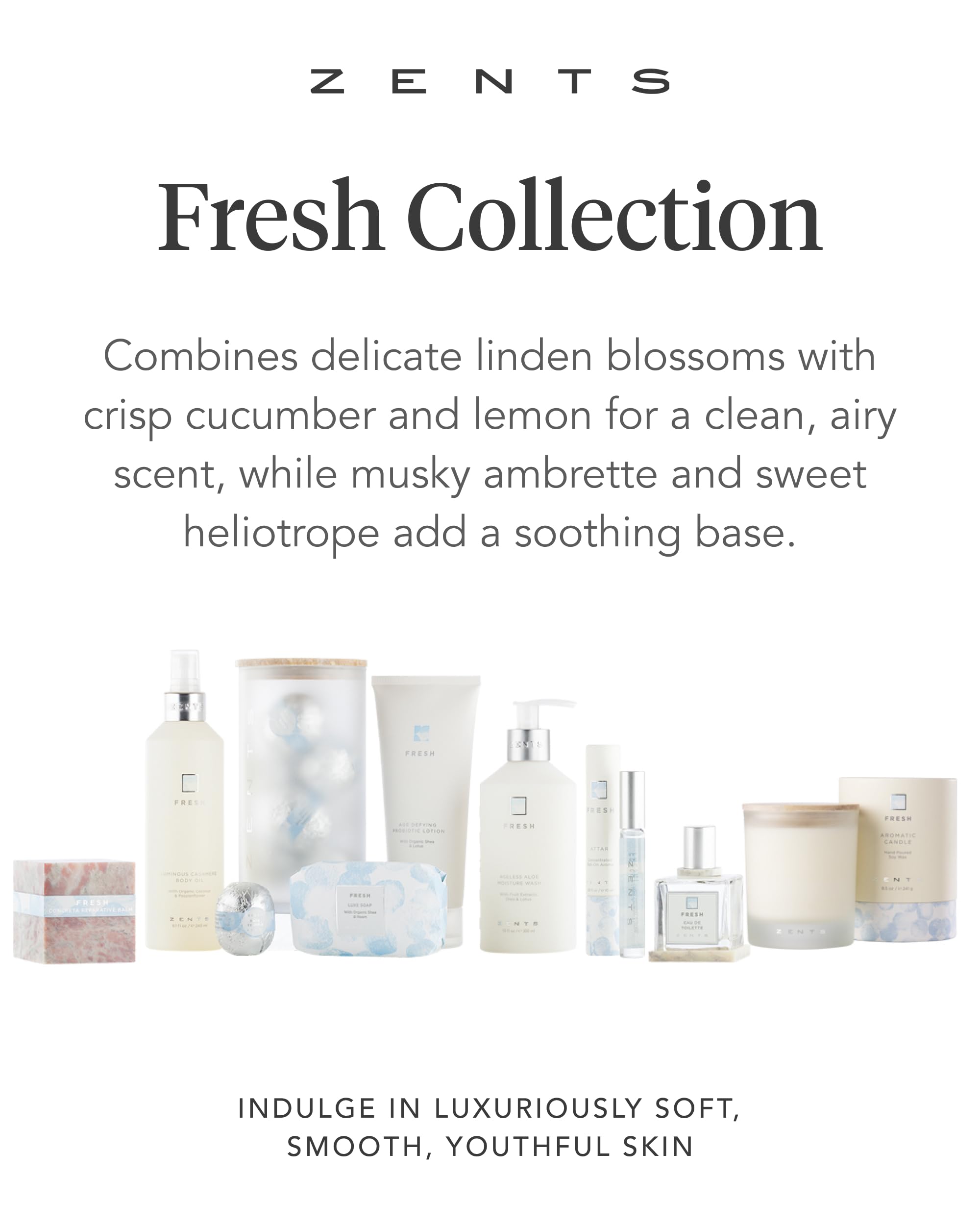 Zents uses USA-grown soy wax for a clean burn.