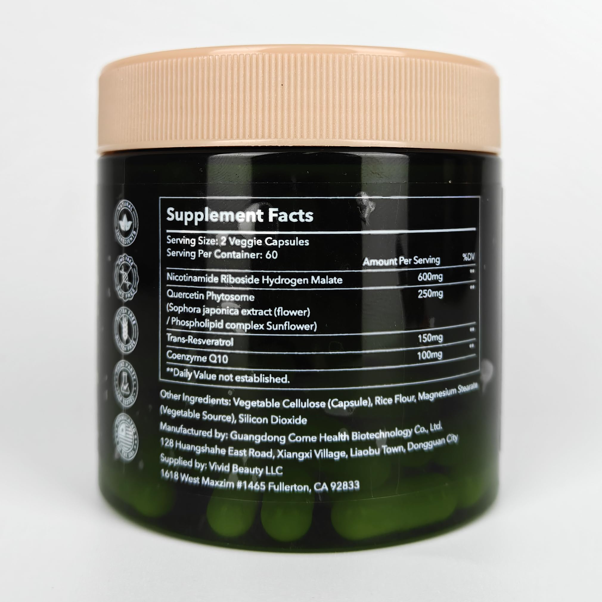 ZenUP NAD+ capsules closeup highlighting compact daily dose