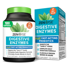 Zenwise Health Digestive Enzymes bottle pour for quick, convenient daily digestion.