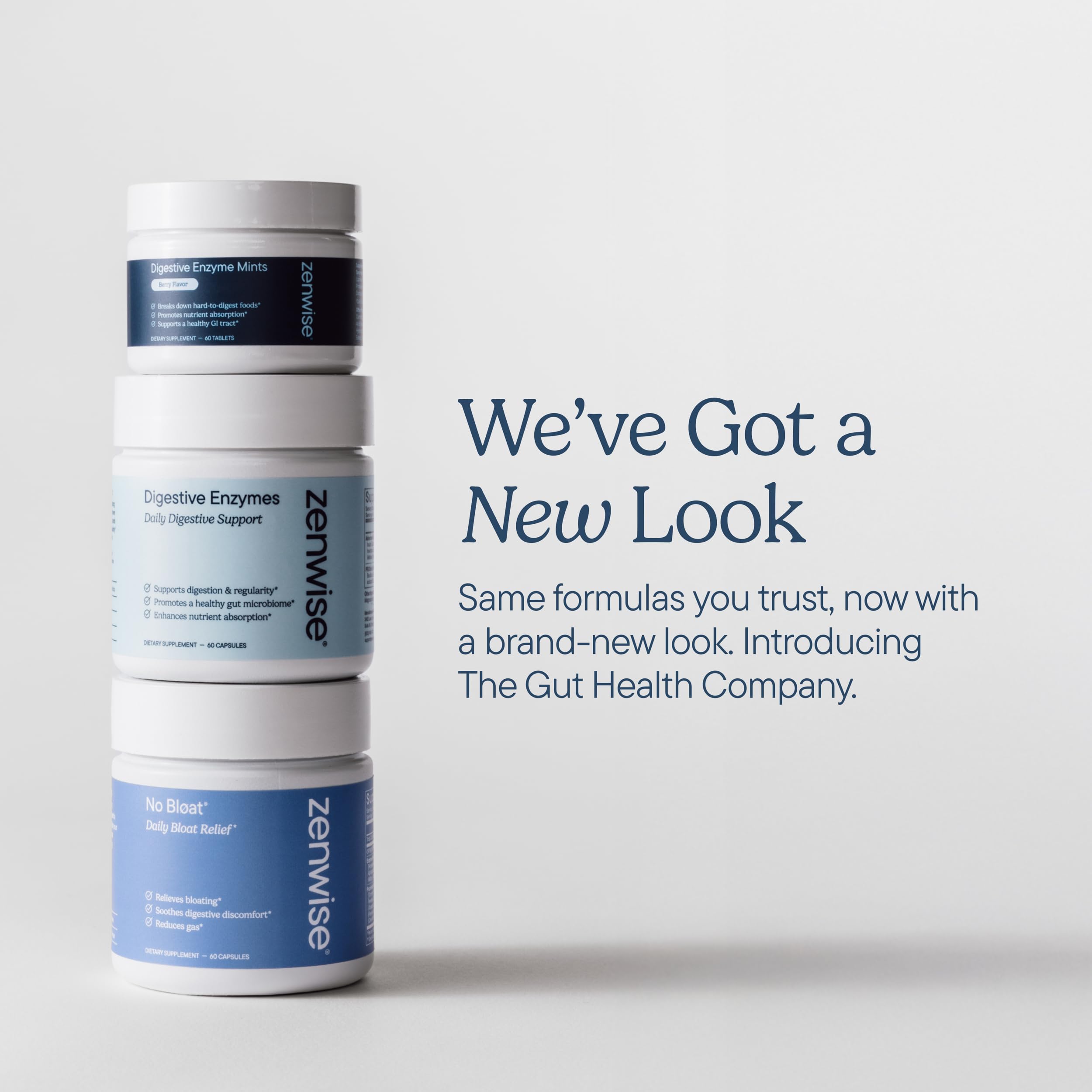 Zenwise Health Digestive Enzymes vegan capsules closeup highlighting plant-based.