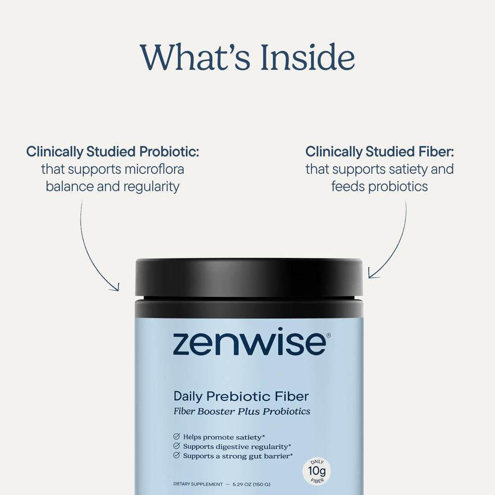 Zenwise ZenGLP-1 pouring into glass demonstrates easy mix for beverages.