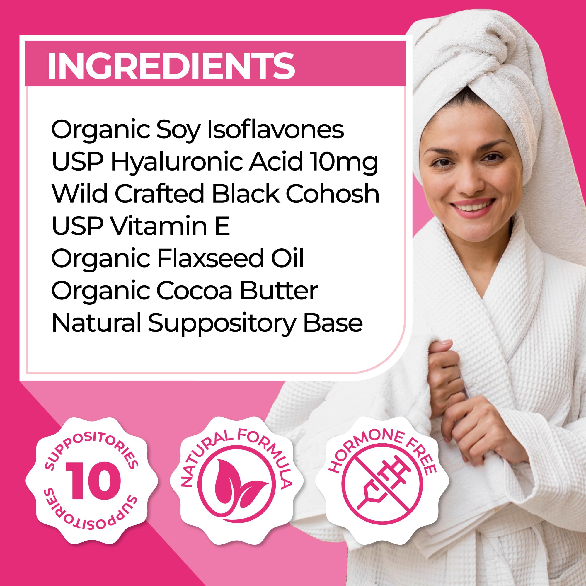 ZENZSUAL Renova Ovulos flaxseed oil and cocoa butter nourish delicate tissue.