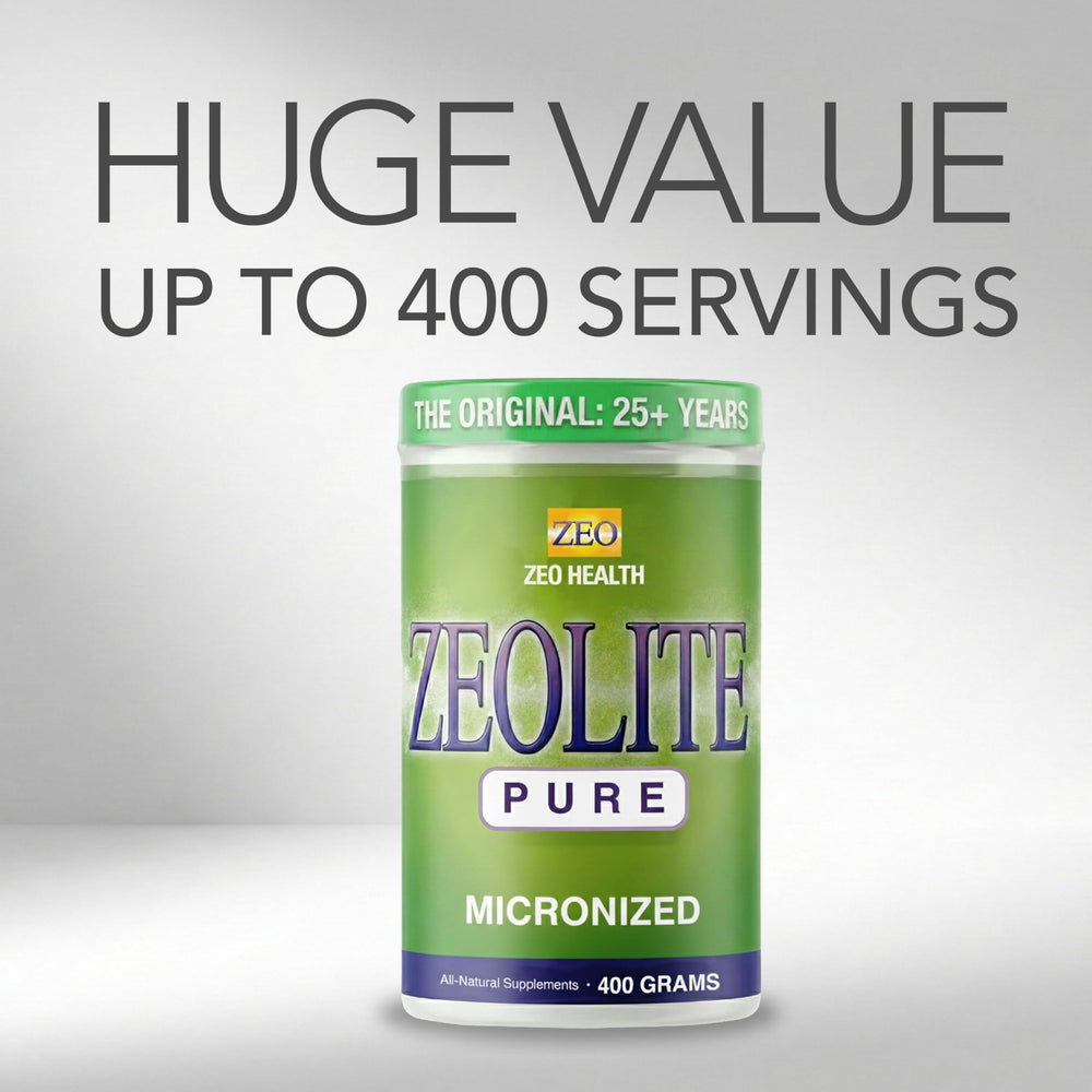 Zeo Health Zeolite Pure measuring spoon with powder ready
