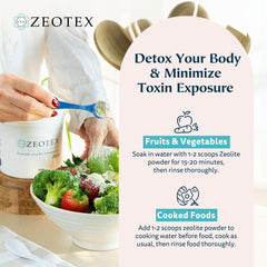 DIY skincare mask using Zeotex powder for gentle cleansing.