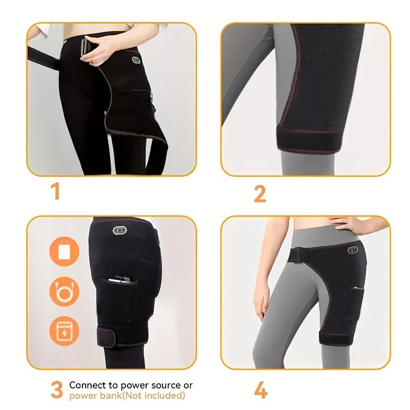 Zereddd hip support heating pad discreet under clothing for travel