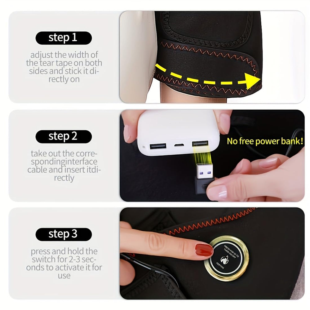 Zereddd hip support heating pad for left hip versatile wear