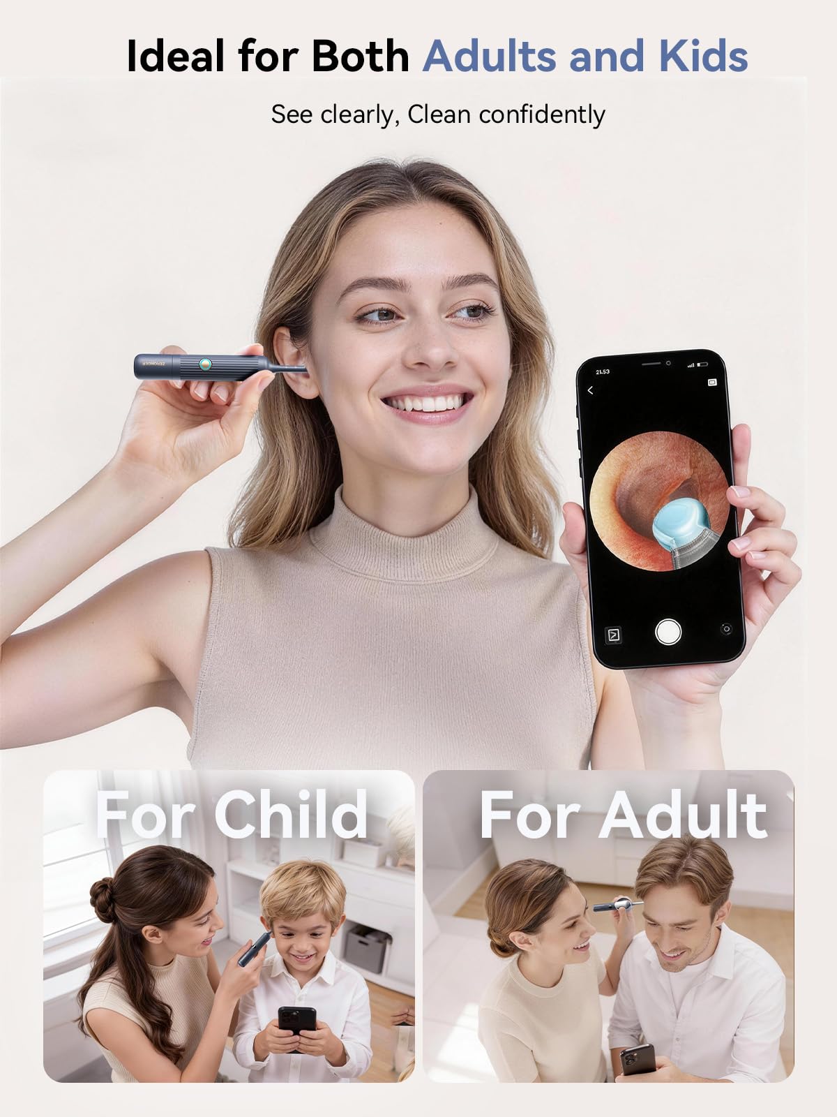 ZERONDER I35R flexible tube enables safe, gentle ear canal access.