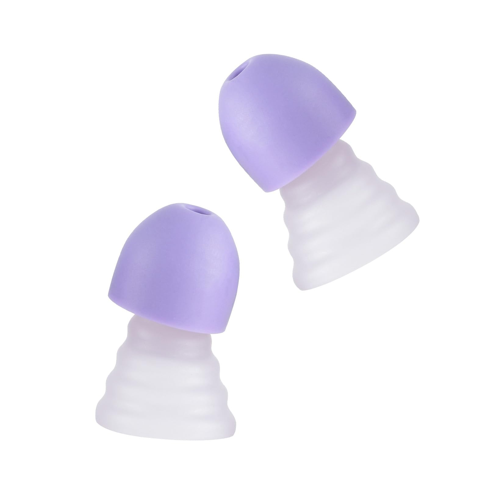 zeroplus earplugs in purple with ultra-soft tips for deep sleep