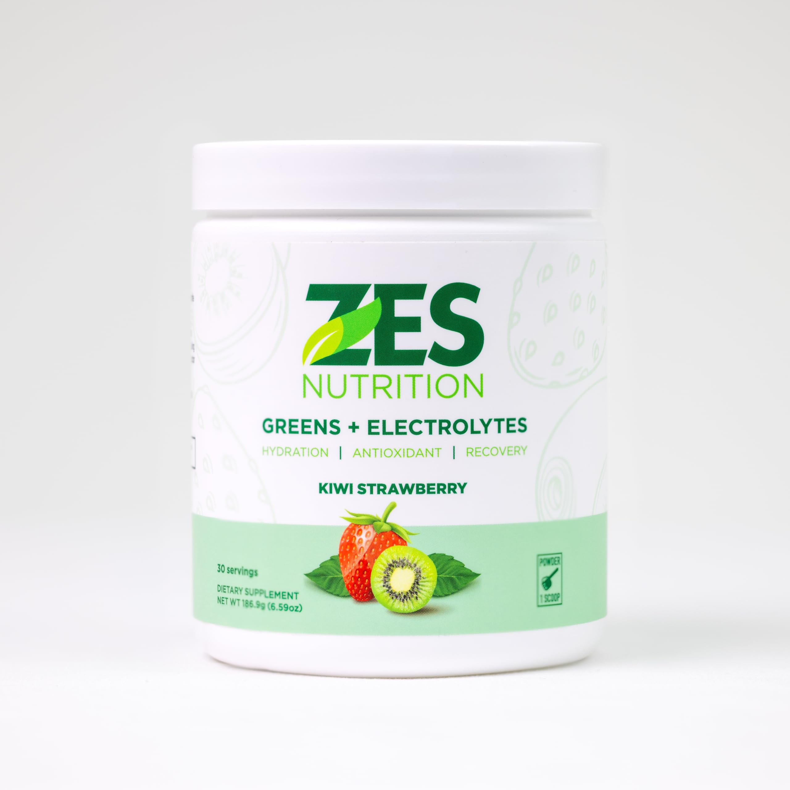 ZES Nutrition Greens + Electrolytes recovery scene portrays post-workout refreshment.