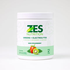 ZES Nutrition Greens + Electrolytes recovery scene portrays post-workout refreshment.