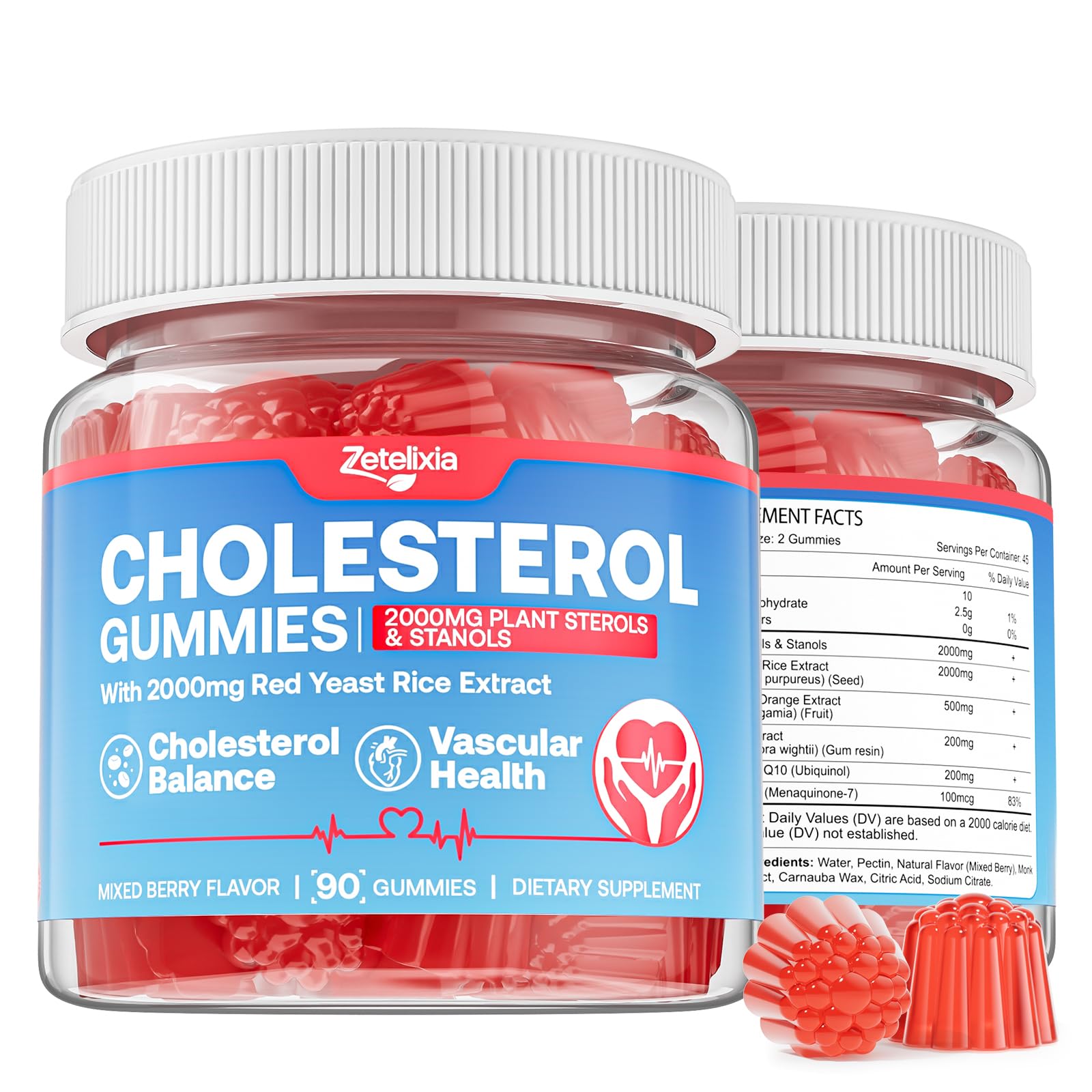 Zetelixia Cholesterol Gummies bottle for a simple daily heart health routine.