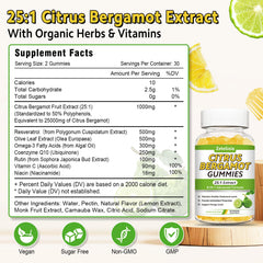 Zetelixia Citrus Bergamot Gummies texture close-up, chewy and vibrant yellow color.
