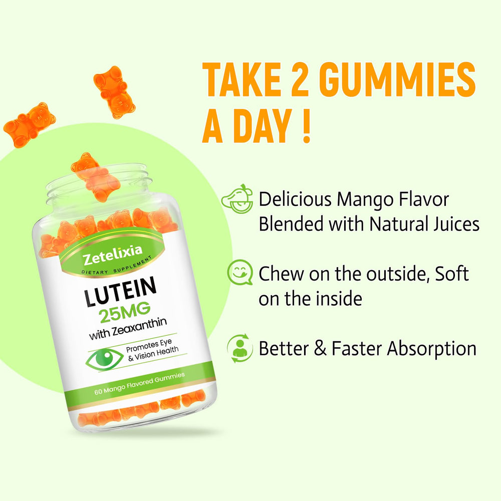 Zetelixia Lutein Gummies mango flavor supports enjoyable daily use