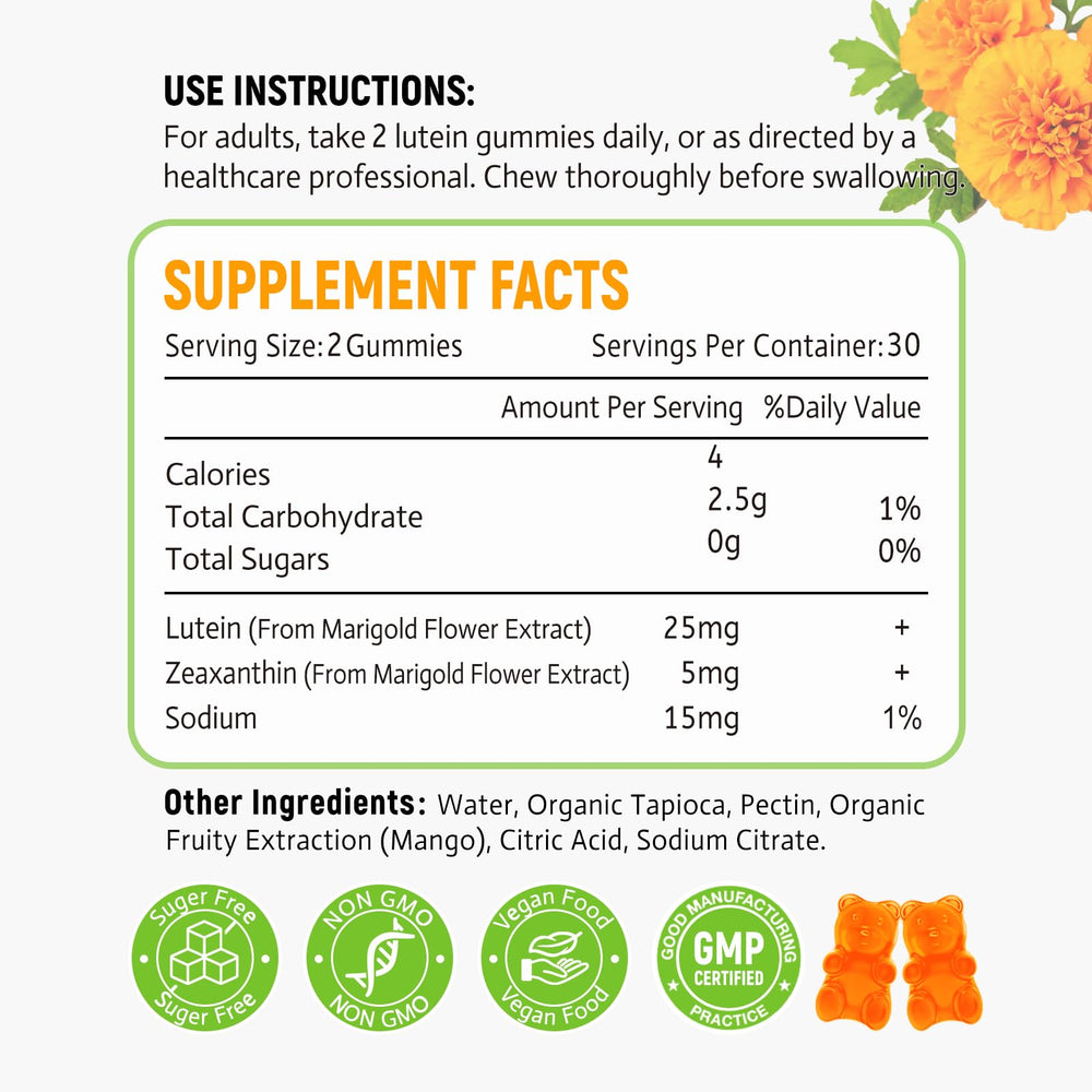 Zetelixia Lutein Gummies packaging emphasizes sustainability