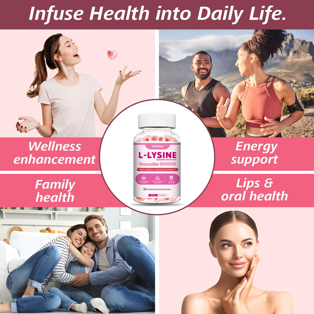 Zetelixia lysine gummies GMP-certified label ensuring quality