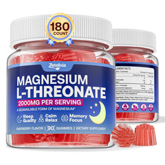 Zetelixia Mg Threonate Gummies bottle front, convenient 2-pack for daily brain support.