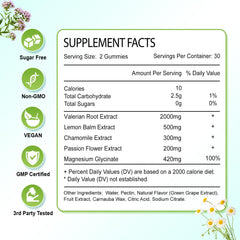 Zetelixia valerian root gummies two-bottle set showcases two-month routine.