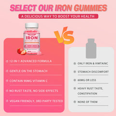 Zetelixia vegan iron gummies gluten free badge on packaging