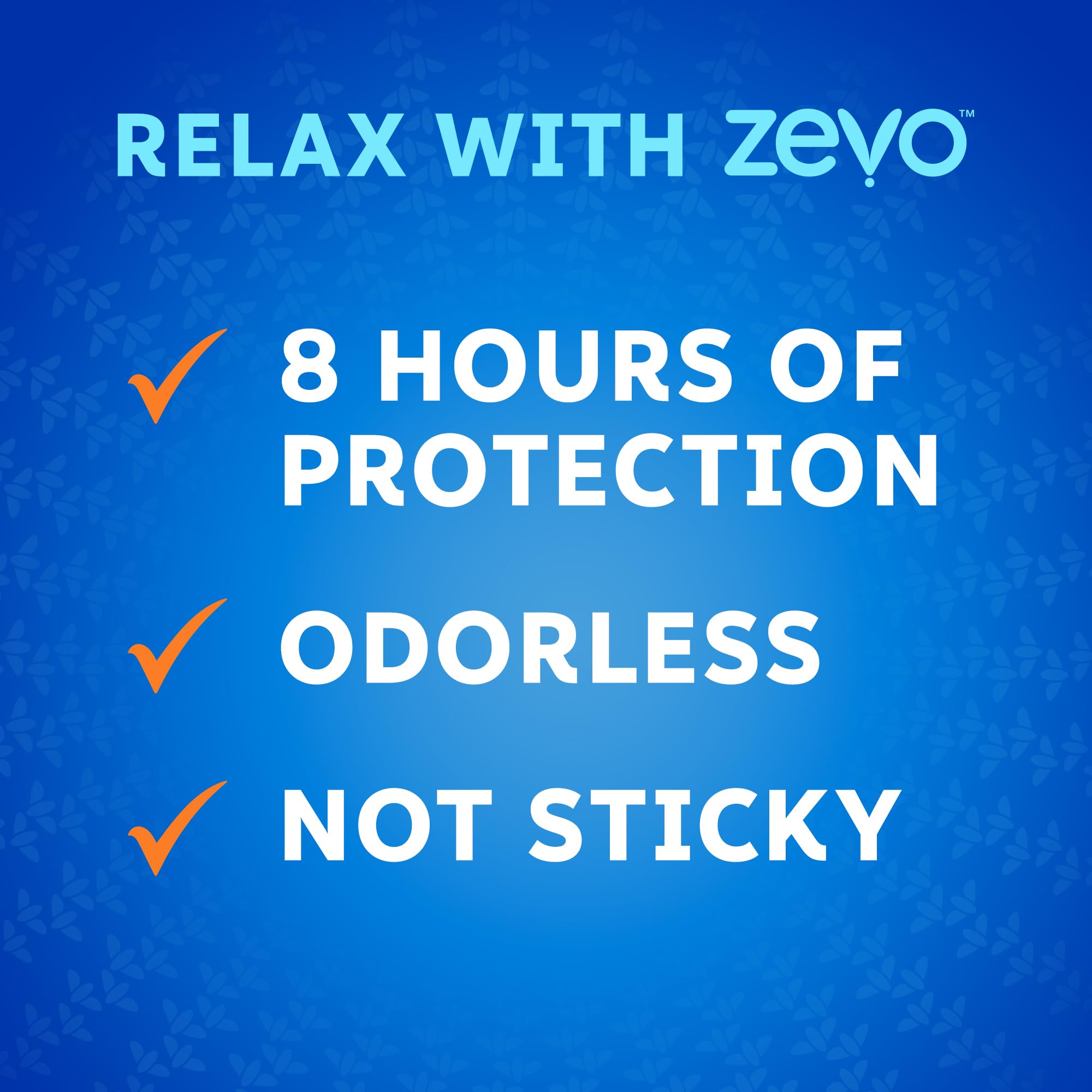 Zevo On-Body odorless formula keeps skin comfortable during outdoor activities.