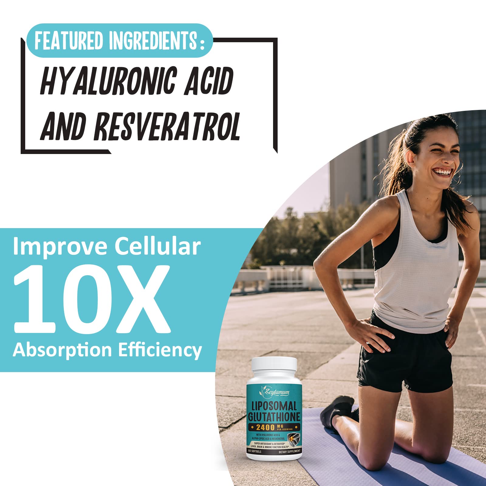 Visual of advanced liposomal technology behind the softgels