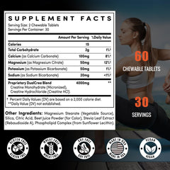 Zeylamum dual-source 4220mg tablets close-up highlighting the micronized creatine blend.