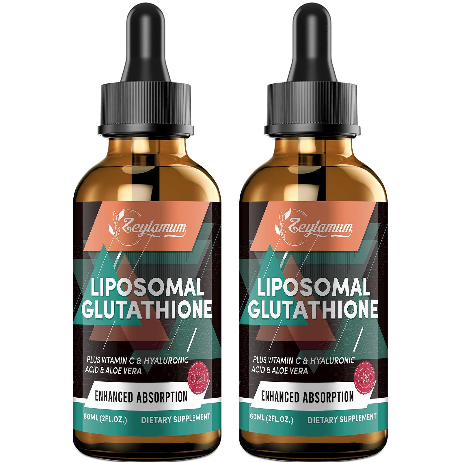 Zeylamum liposomal glutathione liquid bottle for daily immune and skin support.