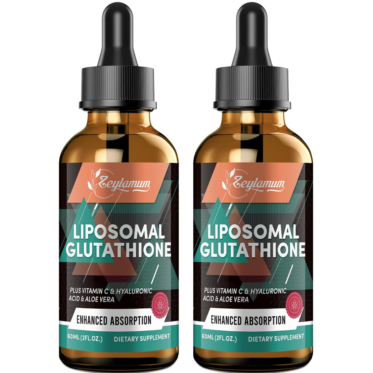 Zeylamum liposomal glutathione liquid bottle for daily immune and skin support.