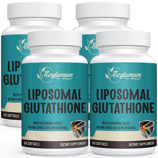 Zeylamum liposomal glutathione softgels bottle front showing premium antioxidant formula.