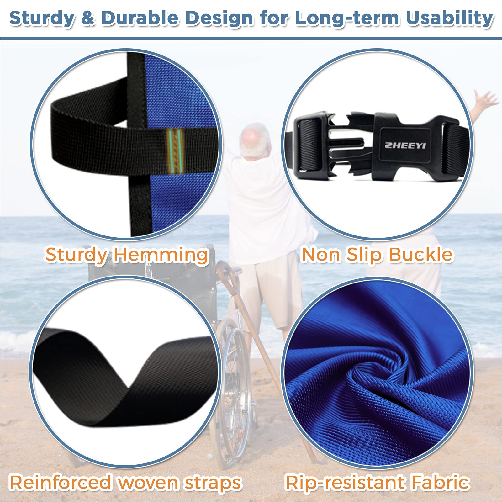ZHEEYI oxygen bag top view shows adjustable zippers for various cylinder lengths.