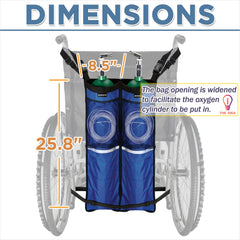 ZHEEYI wide bag design makes insertion of oxygen cylinders easier.