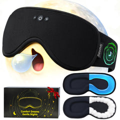ZHENYEMEI 2-in-1 sleep mask headphones for wireless listening and blackout