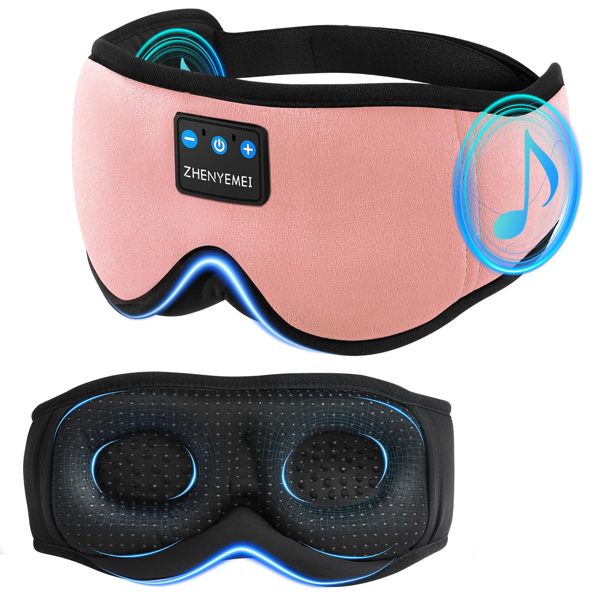 ZHENYEMEI 3D contour eye mask blocks light and increases comfort for better sleep.
