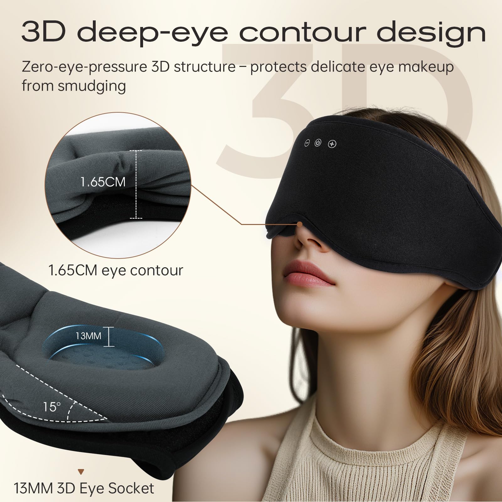 ZHENYEMEI 3D eye sockets protect lashes while staying comfortable