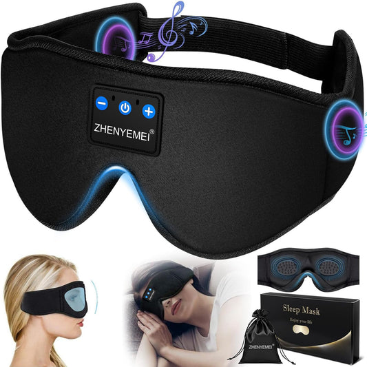 ZHENYEMEI Bluetooth Sleep Mask with built-in headphones for immersive audio during rest.