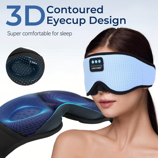 ZHENYEMEI sleep mask in breathable cotton fabric for all-night comfort.