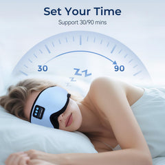 ZHENYEMEI mask with built-in speaker for hands-free listening in bed.