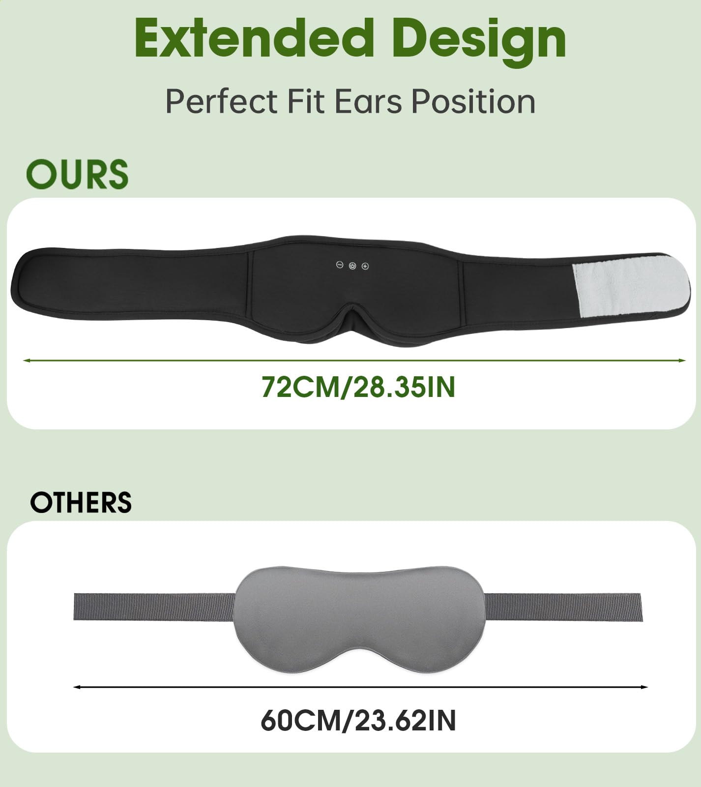 Zhenyemei extended length band fits different head sizes comfortably