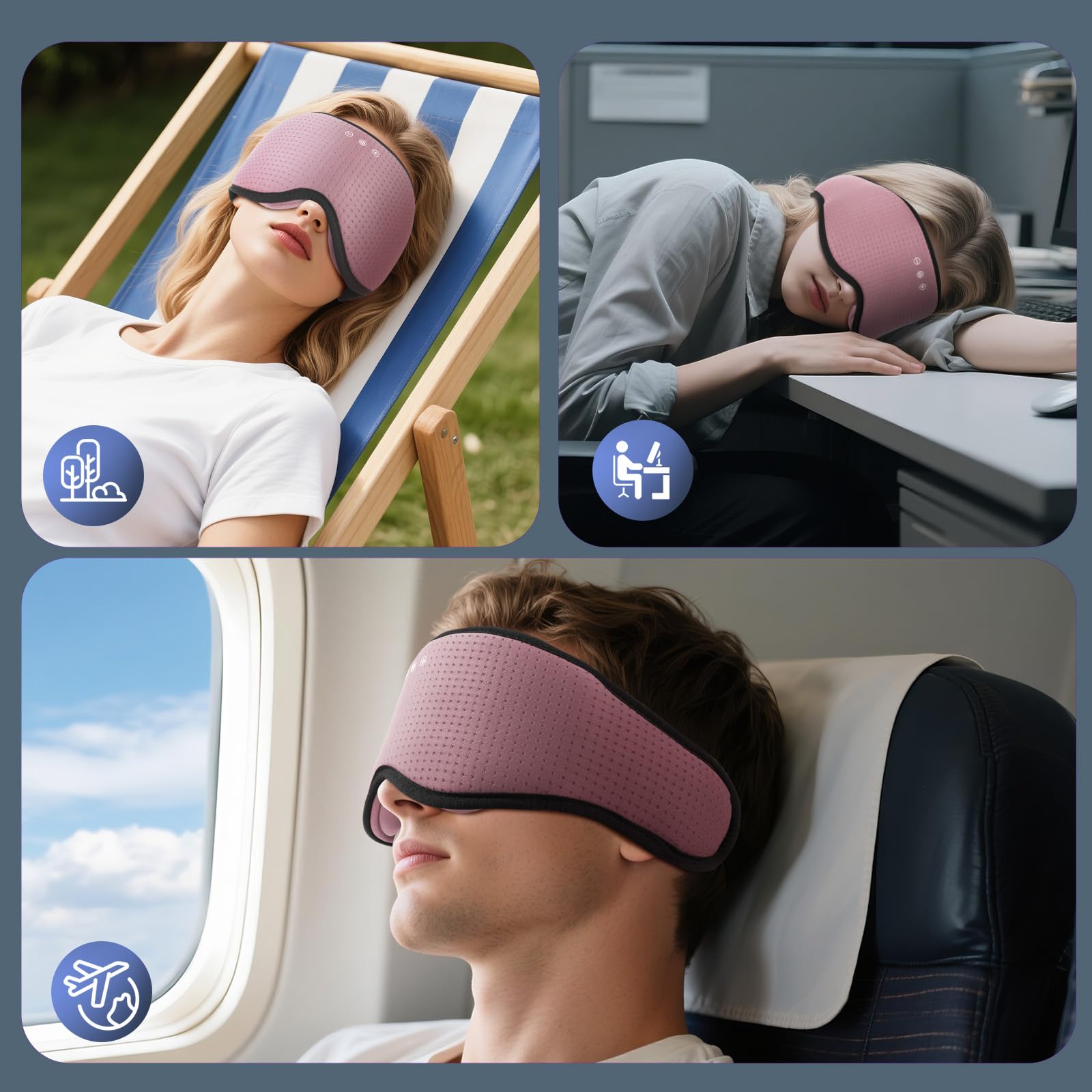 ZHENYEMEI pink sleep mask makes a stylish unisex gift.