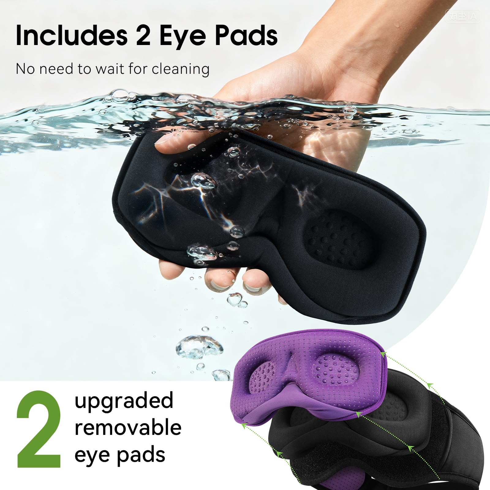 ZHENYEMEI removable 3D eye cups offer customization and easy washing