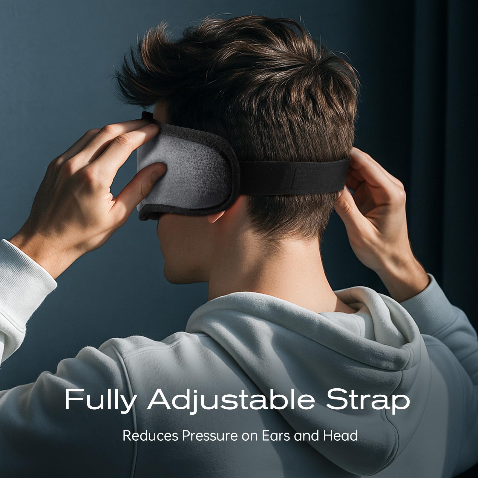 ZHENYEMEI sleep headphones inside view with built-in speakers.