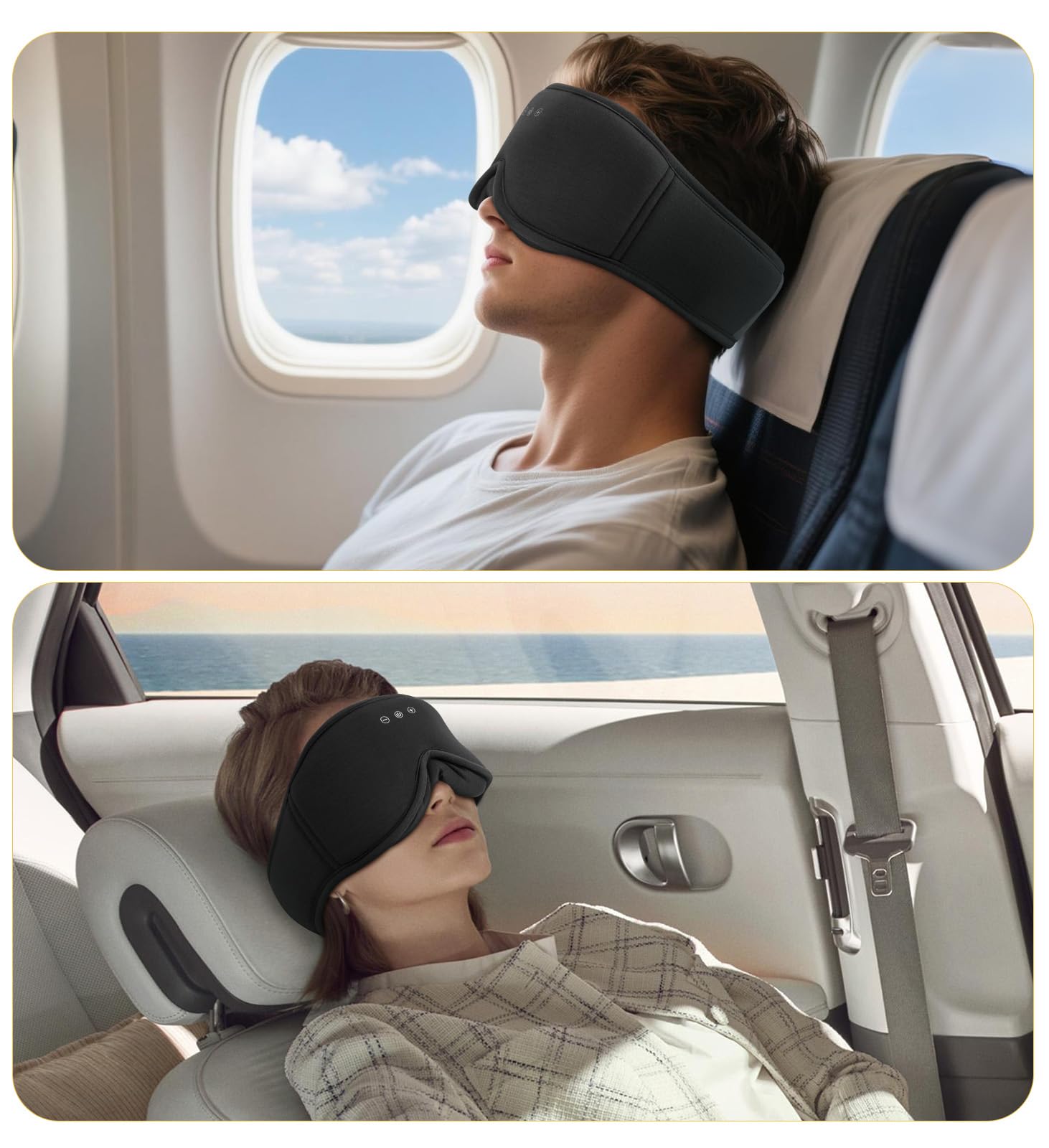 Zhenyemei blackout sleep mask ideal for travel and night shifts